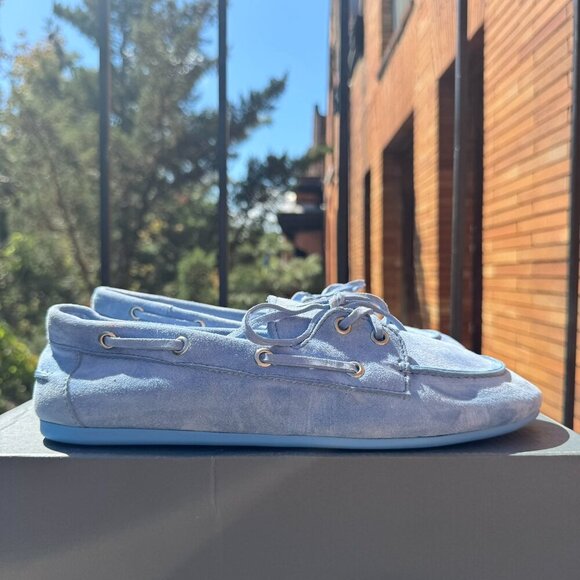 New Jeffrey Campbell Yachting All Day Boat Shoes in Suede Blue 9.5 - Picture 9 of 9